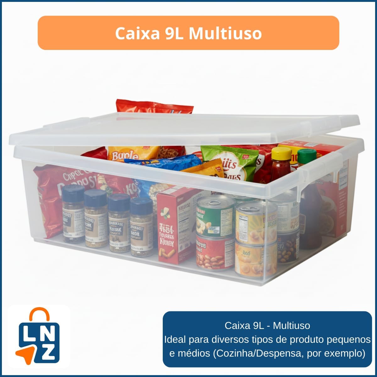 Caixa organizadora transparente