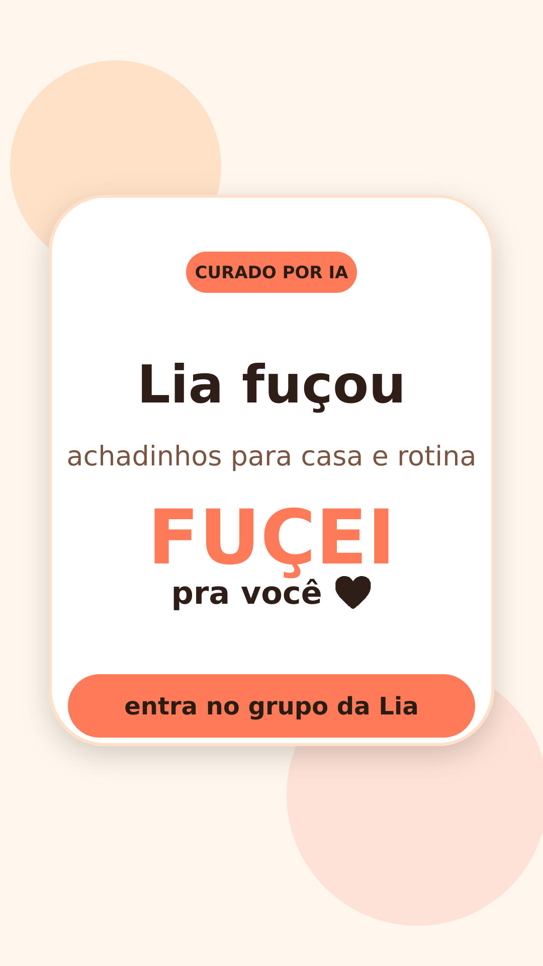 Entra no grupo da Lia